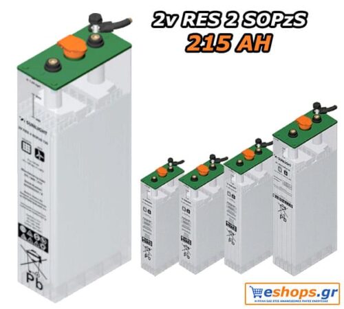 2 SOPzS 215Ah/C120 2V RES Μπαταρία Sunlight ανοικτού τύπου