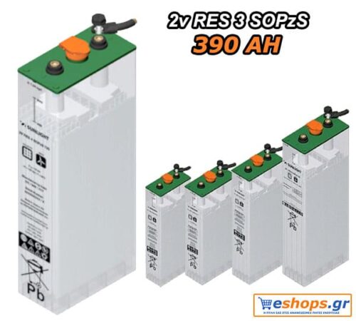 3 SOPzS 390Ah/C120 2V RES Μπαταρία Sunlight ανοικτού τύπου