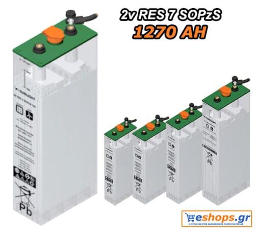 7 SOPZS 1270AH/C120 2V RES Μπαταρία Sunlight ανοικτού τύπου