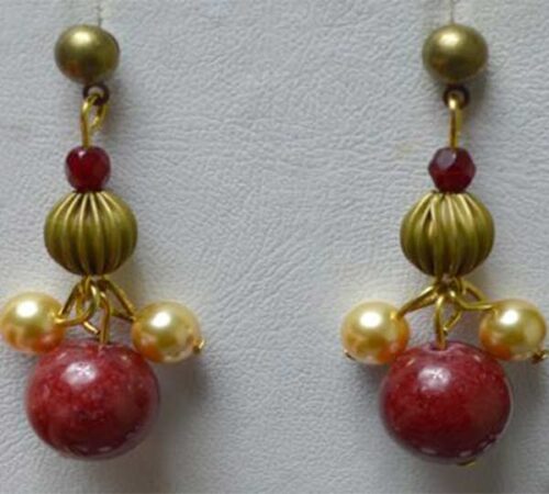 Χειροποίητα σκουλαρίκια από πέρλες Swarovski
