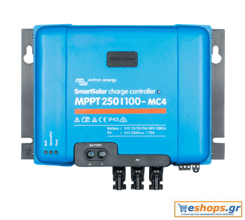 Victron SmartSolar MPPT 250/100-MC4  - MPPT Ρυθμιστής Φόρτισης 100A Φωτοβολταικών - Ανεμογεννητριών
