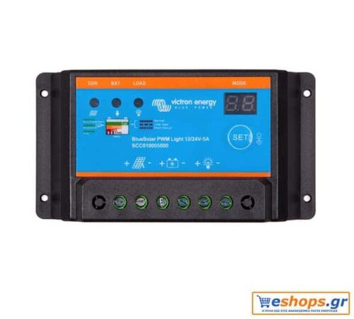Victron BlueSolar PWM-Light 12/24V-5A - Ρυθμιστής Φόρτισης PWM 5A για Φωτοβολταϊκά